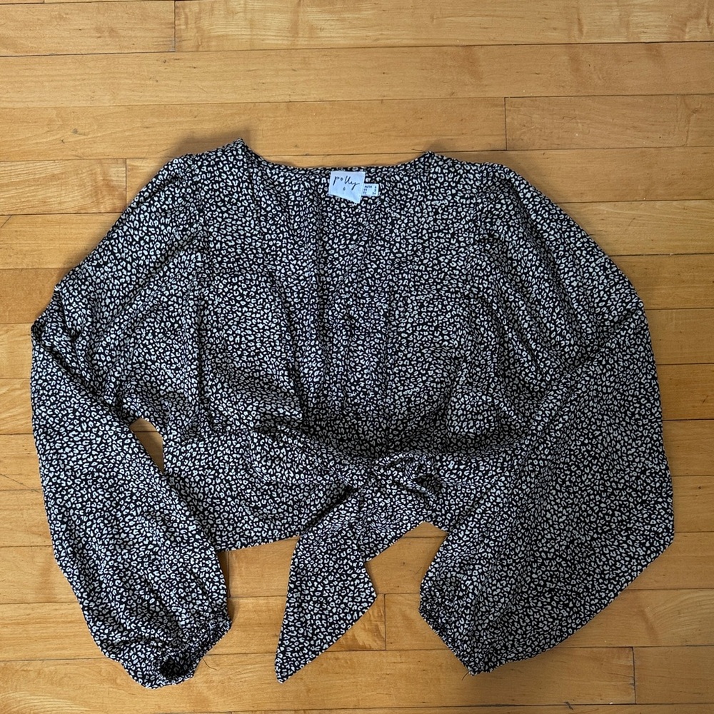 Princess Polly Long Sleeve Tie Front Top